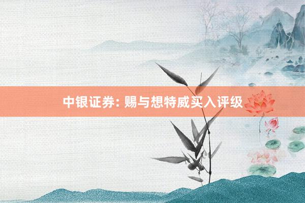 中银证券: 赐与想特威买入评级